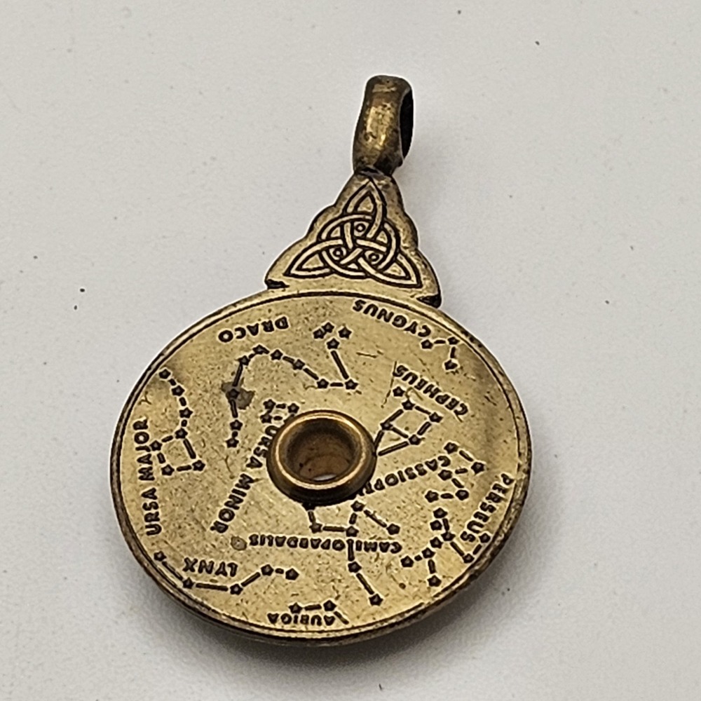 Astrology Stardial Necklace in Tricolor, Steampunk - Picture 3 of 3